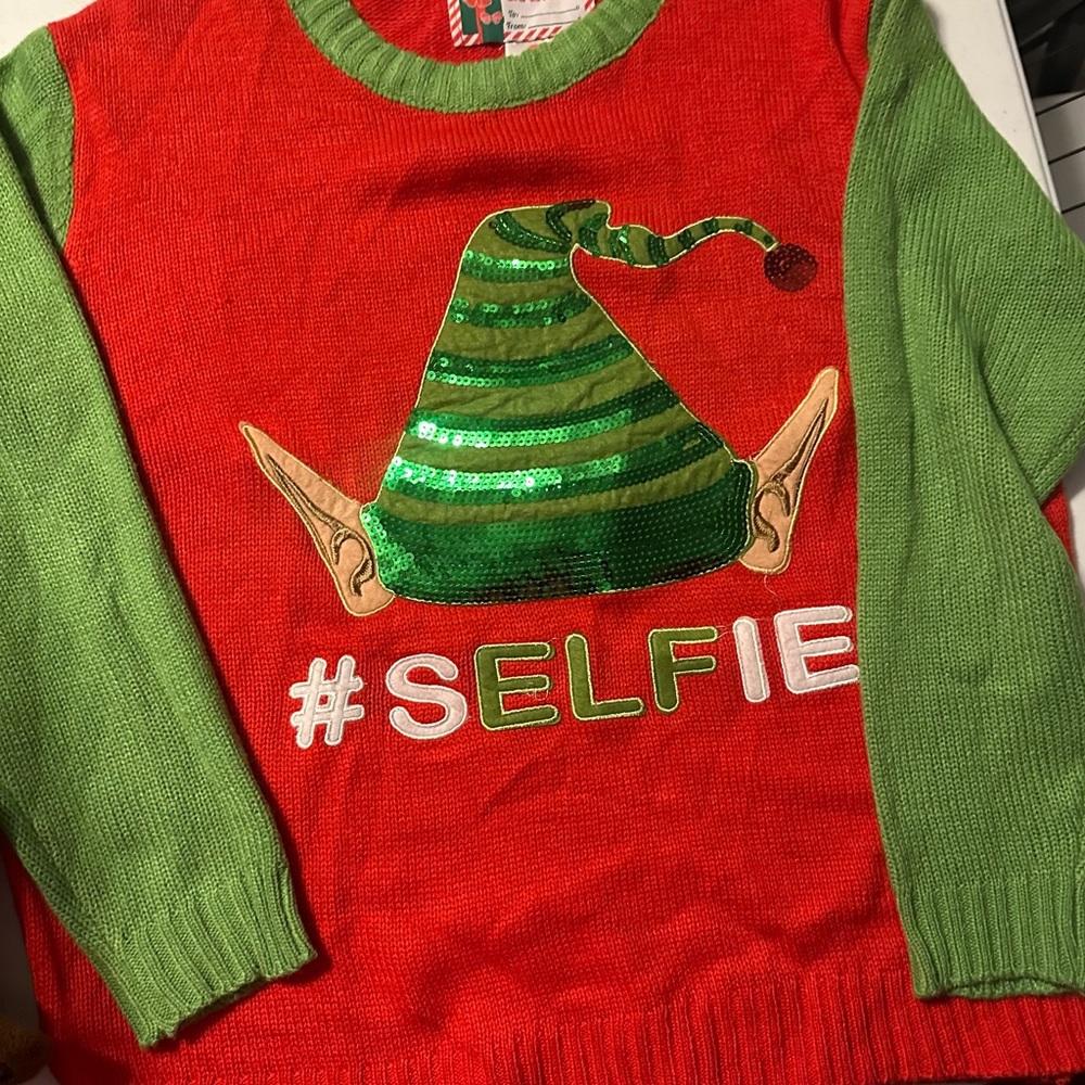Elf ugly Christmas sweater medium